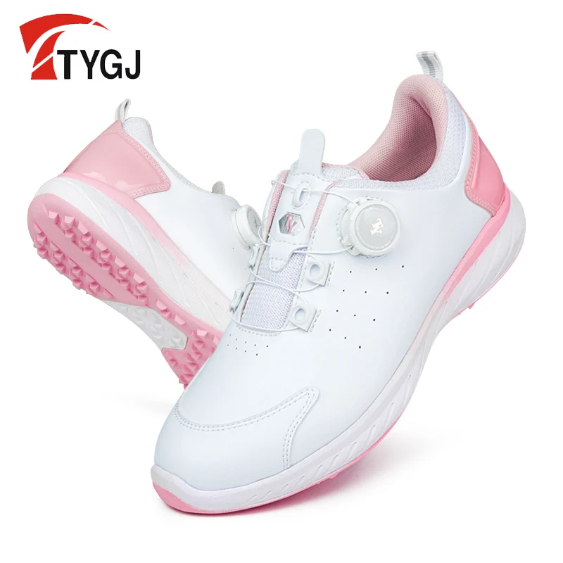 TTYGJ Golf Women's Shoes 2024 New Trendy, Young, Comfortable, Versatile, Waterproof, Non slip, Rotating Button Shoes