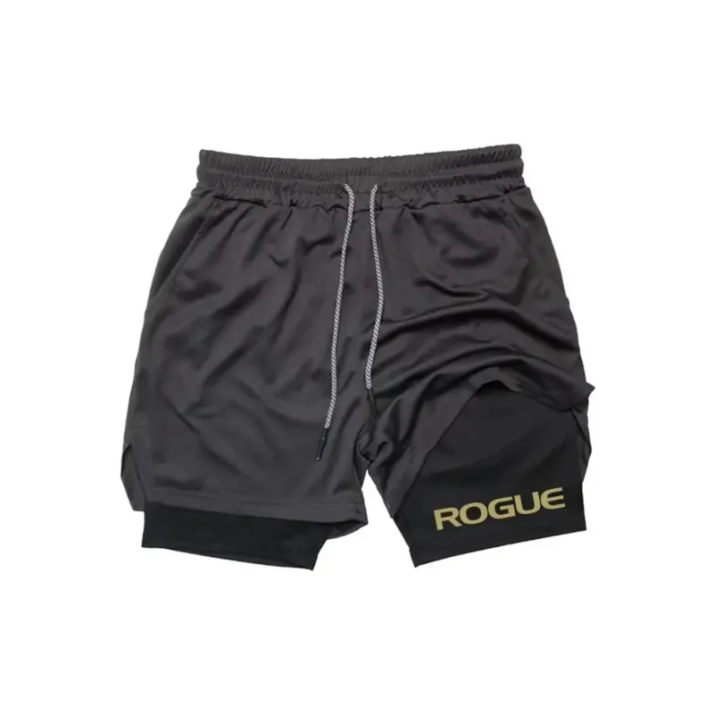 

Men's Running Shorts 2-In-1 Double-deck Sport Sportswear Gym Fitness Short Pants Loose Casual Training Jogging Bottom Clothing