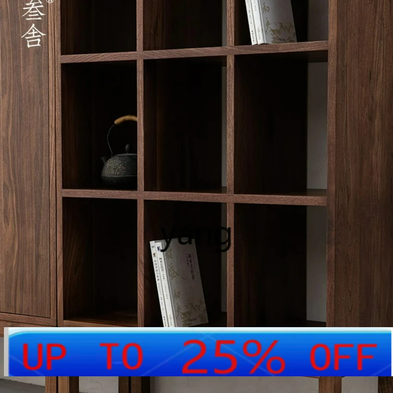 Lmm Tea Room Furniture Solid Wood Bookcase Modern Simple Bogu Rack Cup Holder Display Cabinet Shelf