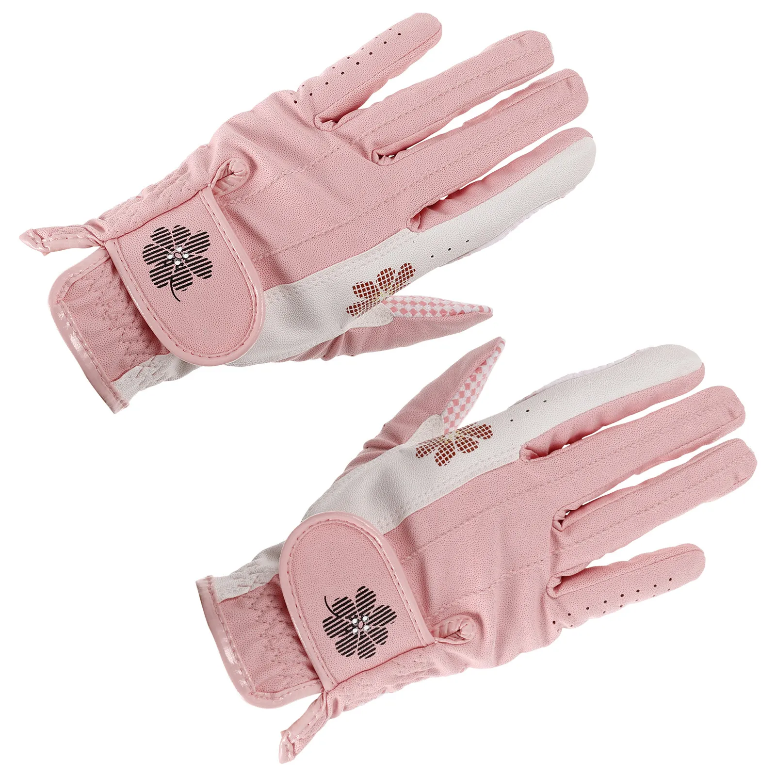 

1Pair Women Golf Gloves Breathable Mesh Non-Slip Palm Fingers Grip Enhanced Control Comfortable Fit Rain Resistant