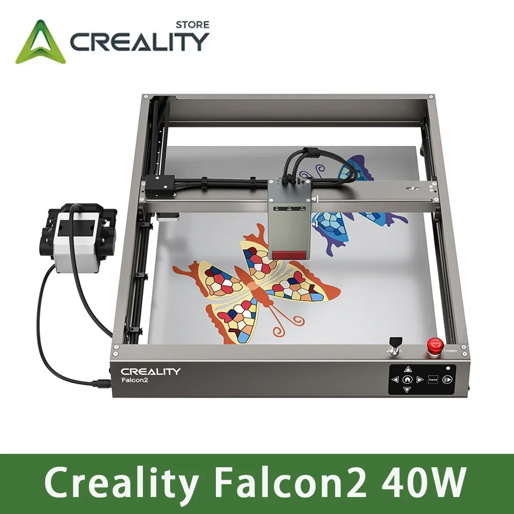 Creality Falcon2 40W Laser Engraver Original 25000MM/Min Ultra-Fast Integrated Air Assist Cutting CNC Carving Machine 400mm*415