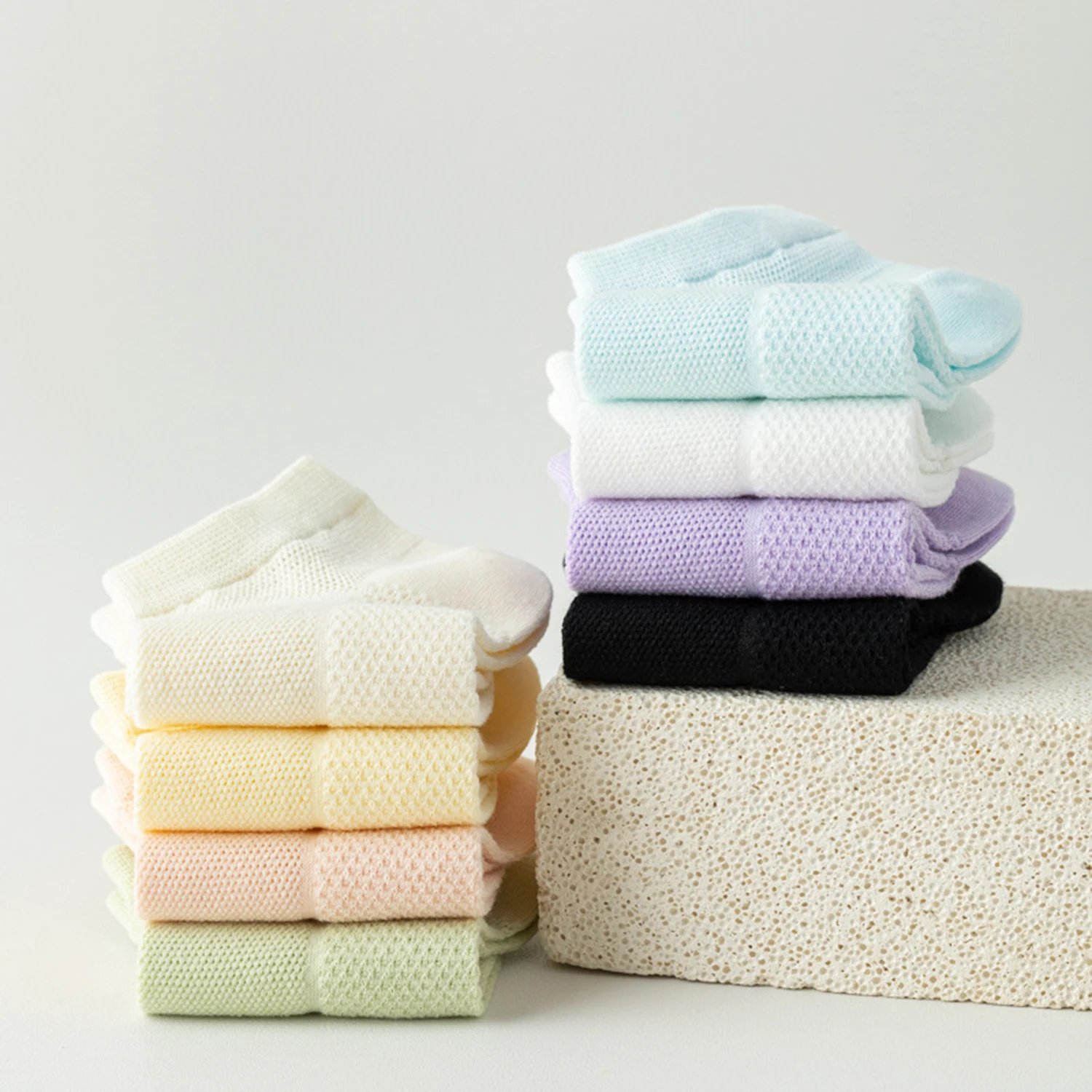 12 Pairs جديد امرأة جوارب قطنية قصيرة رقيقة شبكة تنفس جورب قصير منخفضة قطع الملونة الصيف الخريف فتاة جورب الولايات المتحدة 5-9