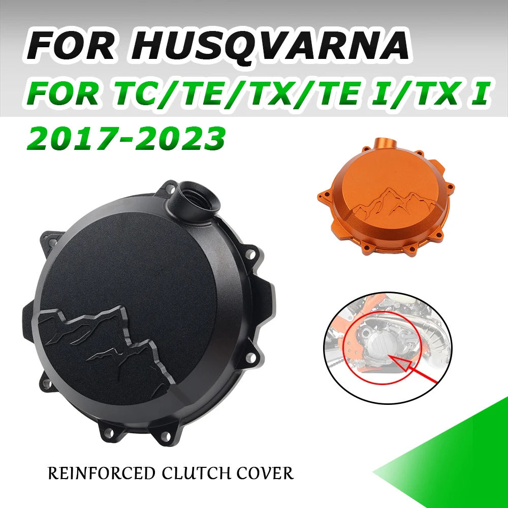 For Husqvarna 250 300 TC TE TX TE i TX i 2017 - 2022 TE300 2023 Motorcycle Aluminium Reinforced Clutch Guard Cover Protector