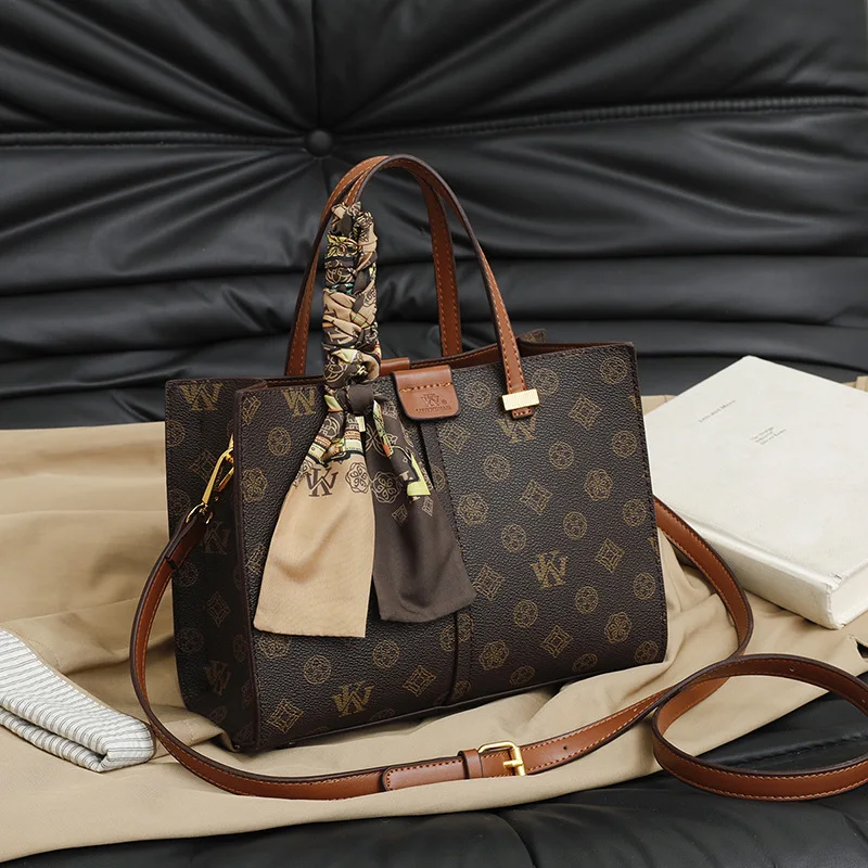 

Fashionable hand-held tote bag - vintage style, large capacity, single shoulder bag, crossbody bag