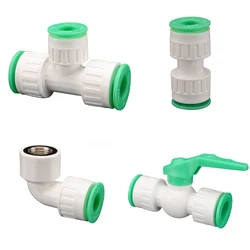Quick Connection 16/20 PE PVC PPR Pipe 1/2"Thread Tap Water Pipe Plug and Play Garden Agriculture Irrigation Pipe Fittings