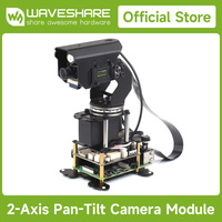 Waveshare 360° Omnidirectional High-Torque 2-Axis Expandable Pan-Tilt Camera Module, Driven By Serial Bus Servos