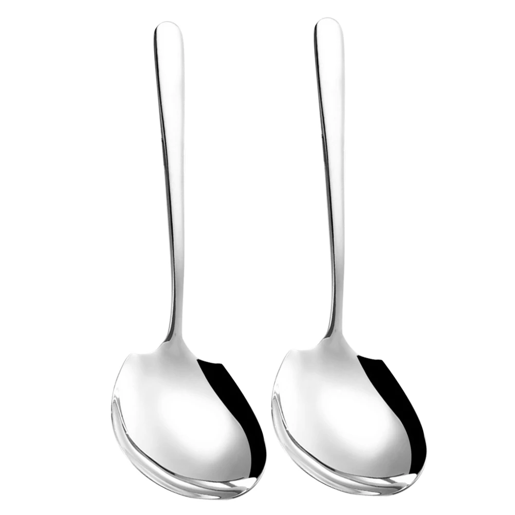 

2pcs Stainless Steel Serving Spoon Large Spoon for Catering Party Buffet Restaurant Home Student Dormitory Multi Functional