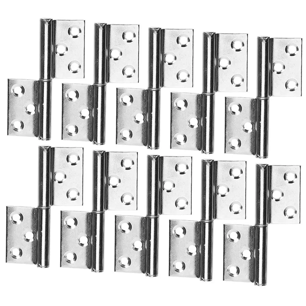 

10 Pcs Removable Door Hinges 3 Inch Stainless Steel Heavy Duty Small Lift Off Hinges for Wood Doors Windows Cabinets