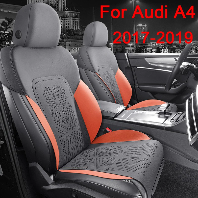 Custom Car Seat Covers New Upgraded Ultra-thin Ventilate Seat Cover For Audi A4 2017 2018 2019 A4L Car Seat Protective Cover