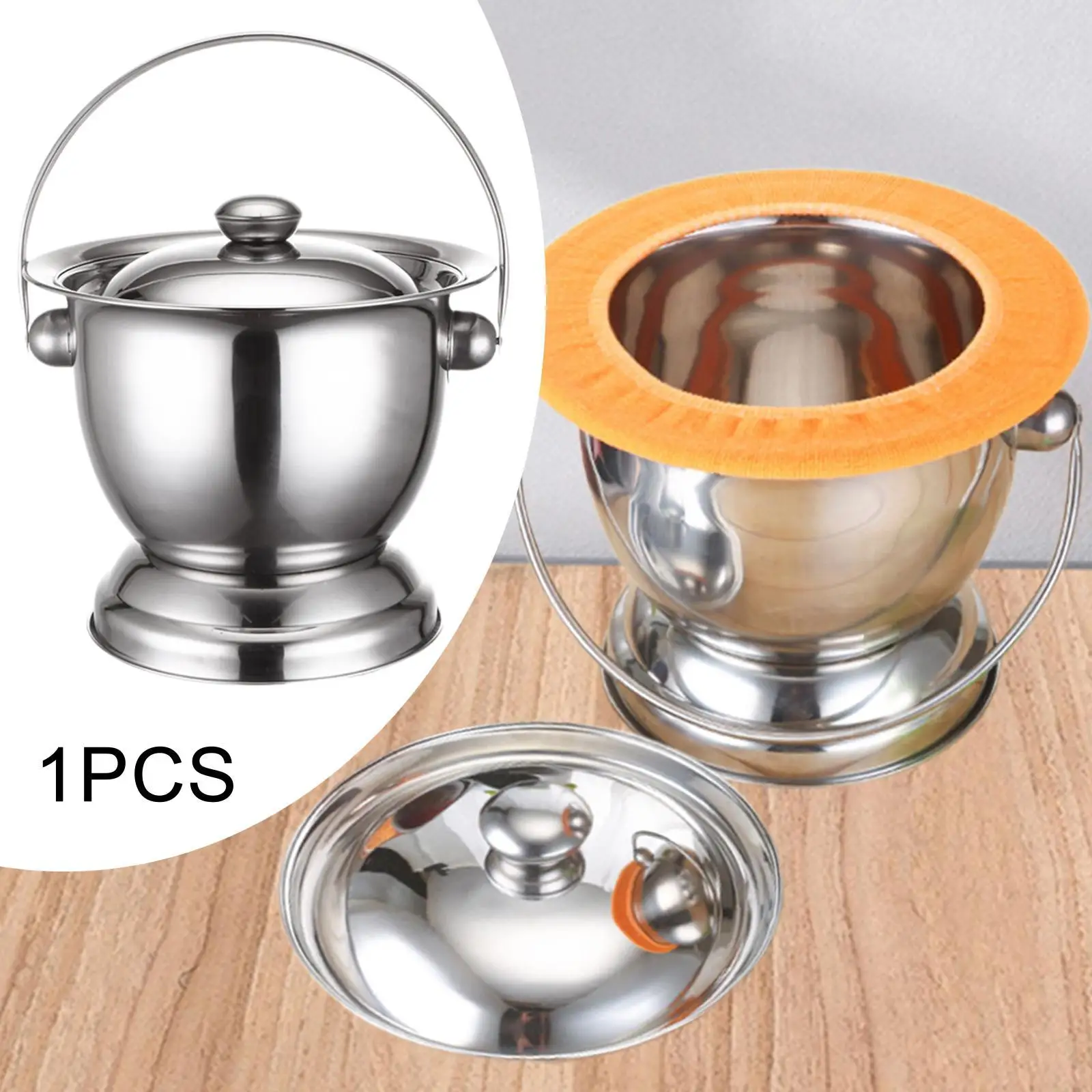 

Chamber Bucket Bedpan Urinal Pot with Lid Handle Chamber Pot