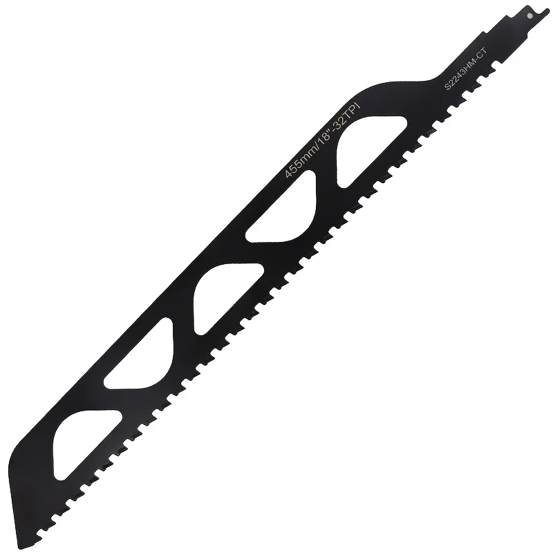 ‌3-Pc Carbide Reciprocating Saw Blades - Cuts Gas Blocks, Brick, Stone & Masonry - Heavy Duty for Power Saws‌