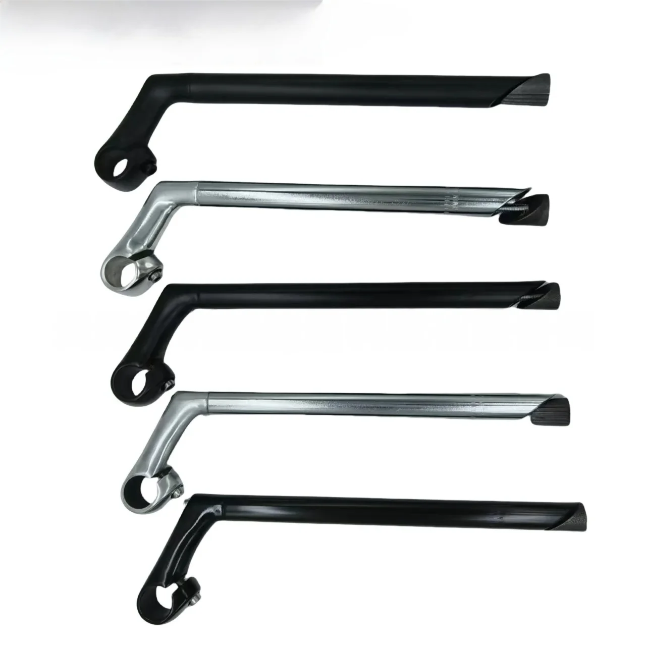 Bicycle Gooseneck Quill Stem, 80mm Reach, 25.4mm Handlebar Clamp, 22.2mm/25.4mm x 300mm Steerer Tube, Aluminum Alloy,Replacememt