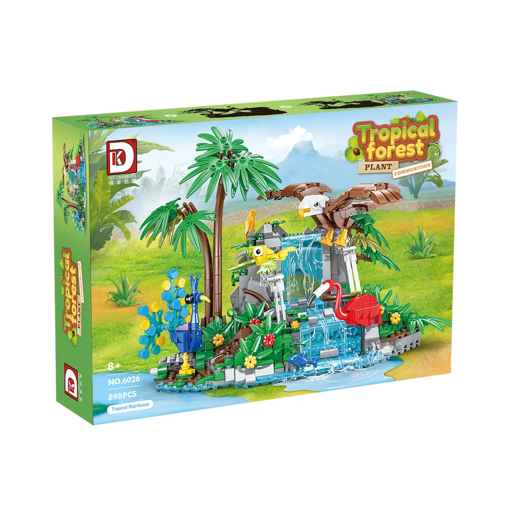 IN magazzino 6026 MOC Idea Tropical Forest Building Blocks modello mattoni assemblaggio giocattoli per bambini Set regalo di natale