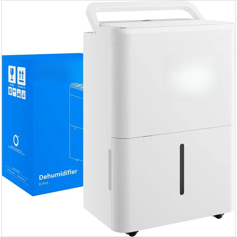 1,000 Sq. Ft Portable Dehumidifier - Ideal for Home Bedroom, Bathroom, Office and Small Sized Rooms - Ultra Quiet, Compact with