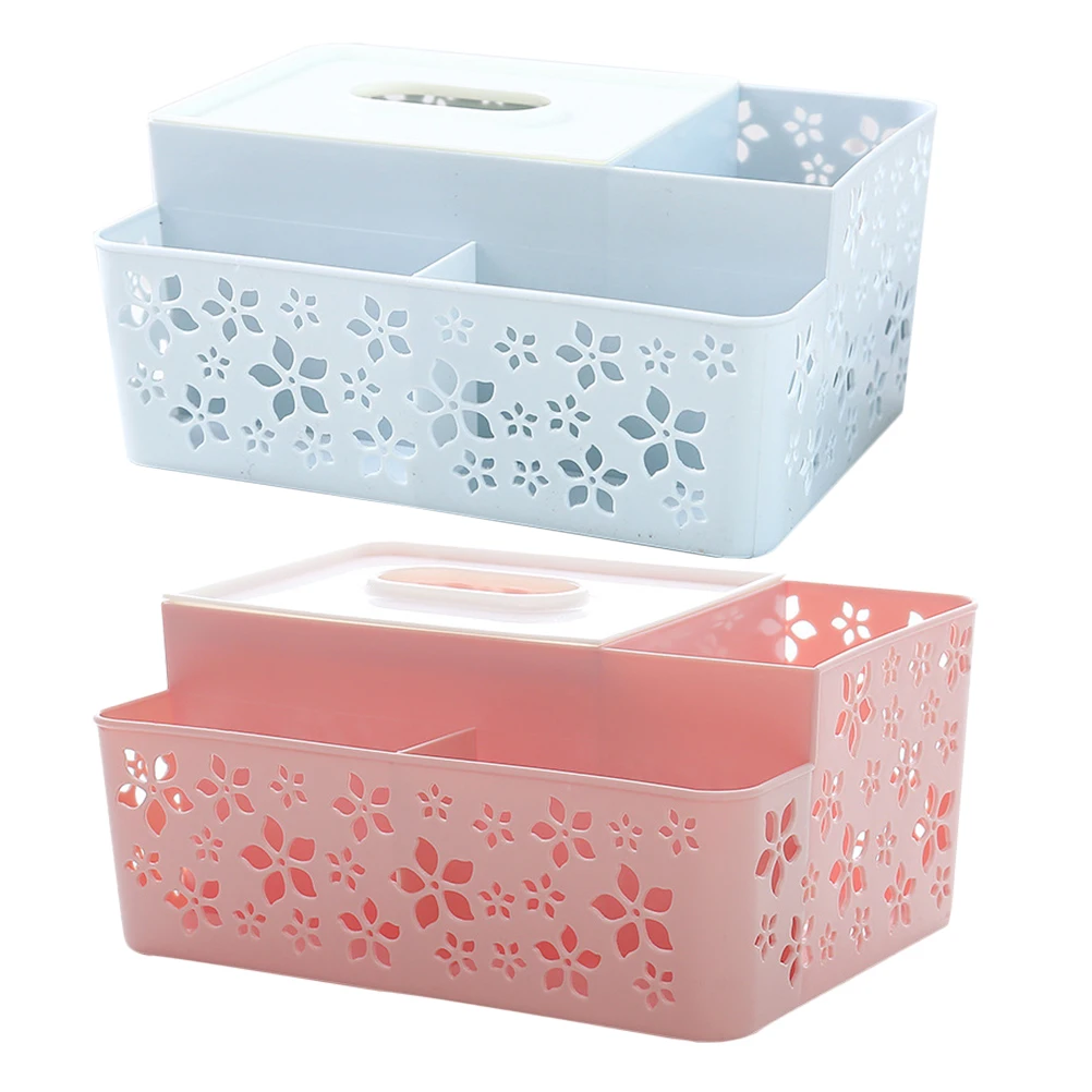 

2 Pcs Tissue Box Holder Storage ganizer Napkin Paper Towel Multi Office Decor Storage Box Household