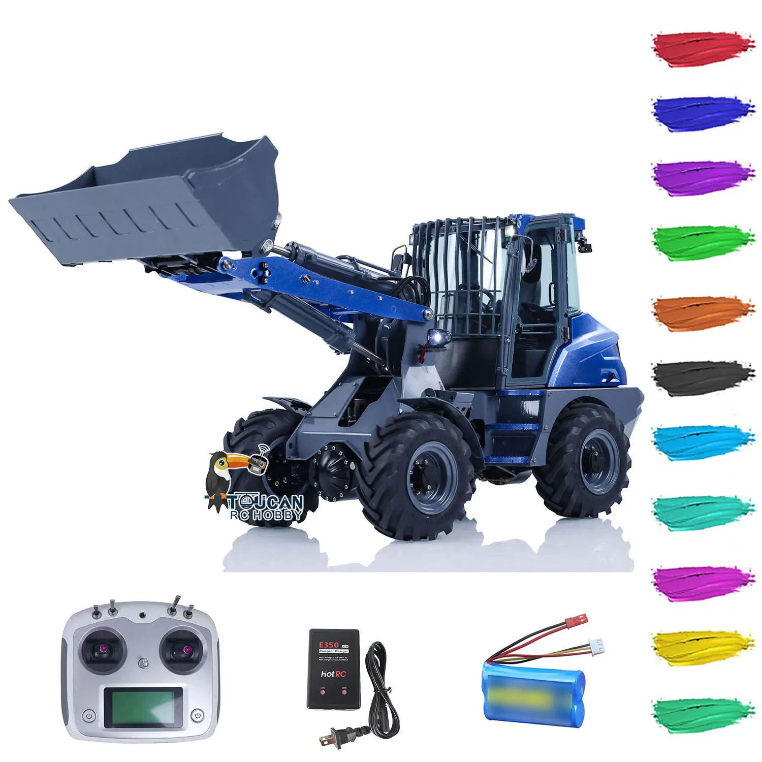 

AOUE MCL8 LESU 1/14 RTR Hydraulic RC Loader Metal Radio Control Finished Trucks Car Sound Light Models for Boys THZH1776