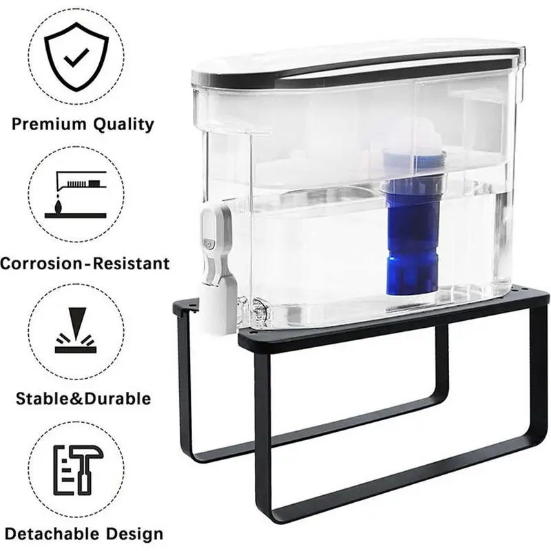 Water Dispenser Stand Metal Countertop Water Filter Holder Detachable Beverage Dispenser Stand For Water Juices Drink Organizer