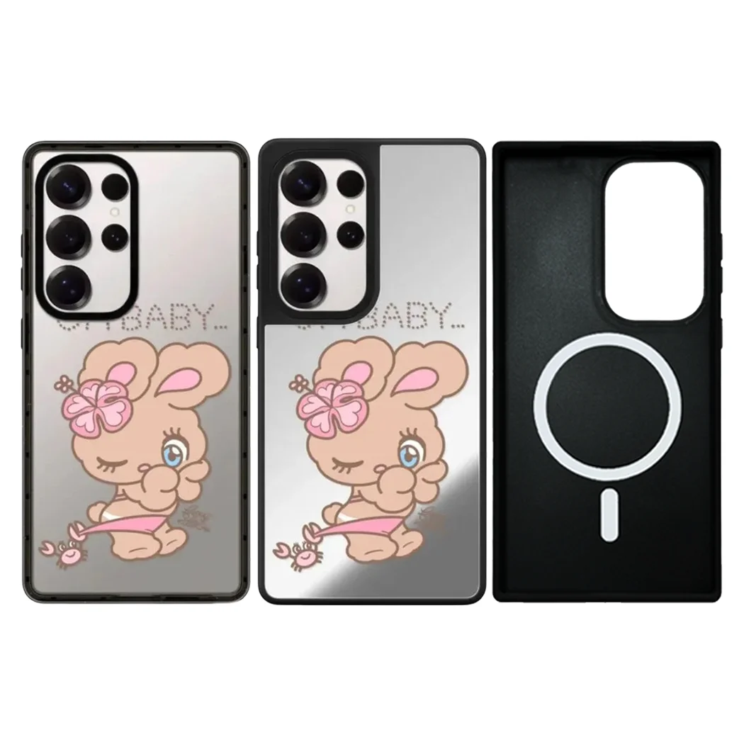 5121132 Mirror / Acrylic Magnetic Case: Compatible With Samsung Galaxy S23 U S24U S25 Ultra S25+ Plus Shell