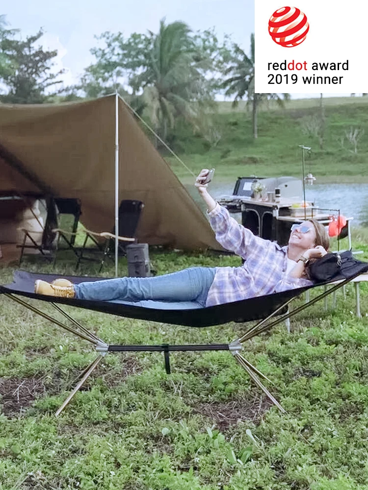 Hamaca plegable ultraligera para acampar al aire libre, cama plegable portátil de aleación de aluminio, cama militar ultraligera