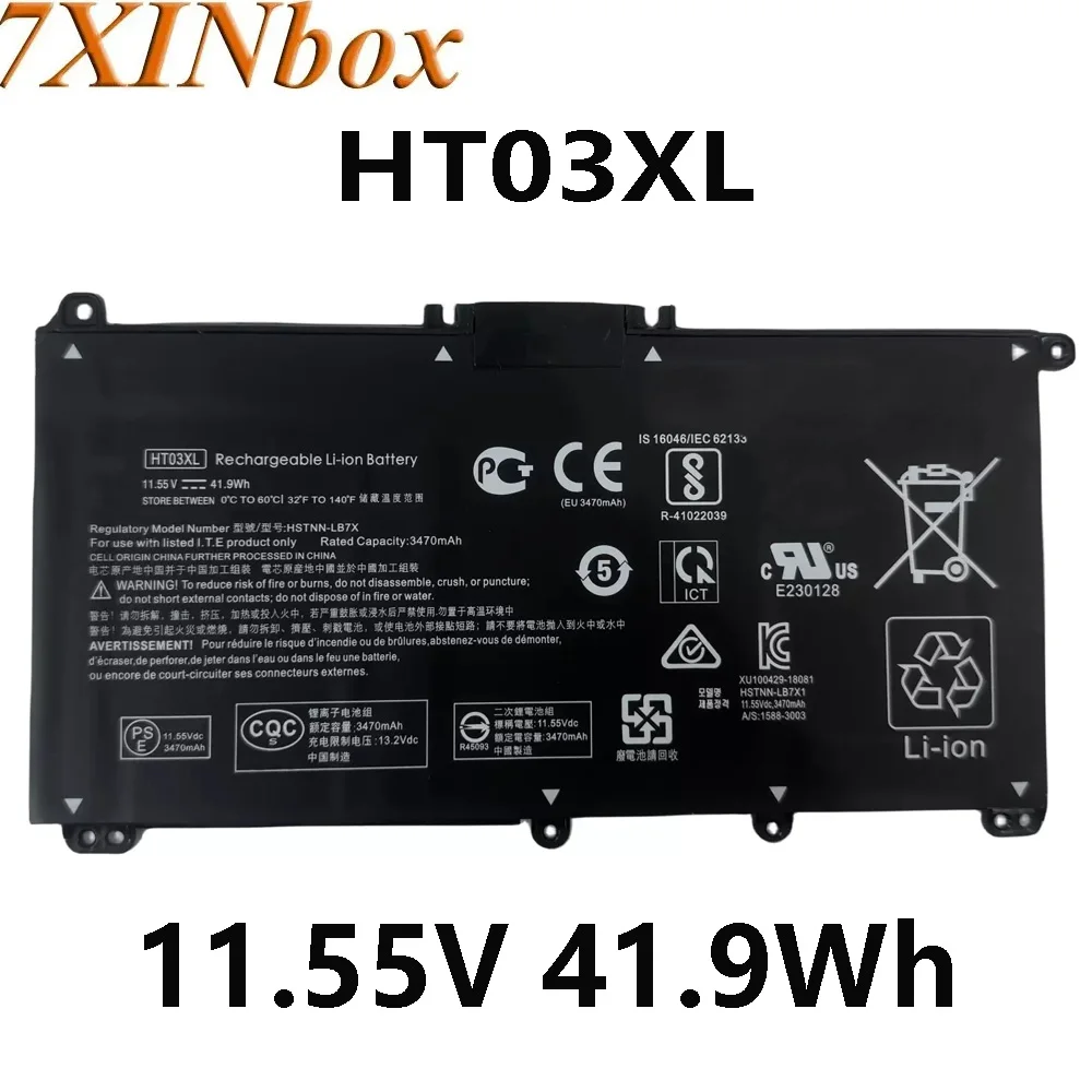 

7XINbox HT03XL 11.55V 41.9Wh Laptop Battery for HP Pavilion 14-CE0000 15-CR0000 15-CW0000 17-BY0000 250 G7 255 G7 Series