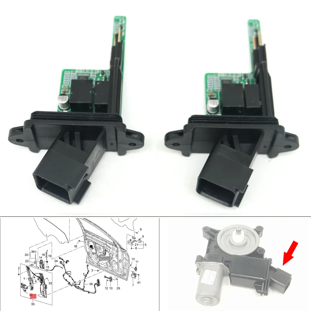 Auto Front Electric Power Window Lifter Regulator Control Module With One Touch Anti Pinch For Opel Astra J Zafira C Insignia A