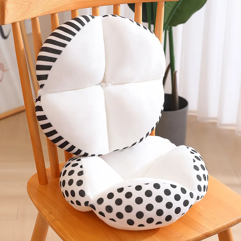 35cm INS Round Stripe Ball Plush Throw Pillow Toy Cute Stuffed Round Ball Dots Plushies Cushion Soft Kids Toys for Home Decor