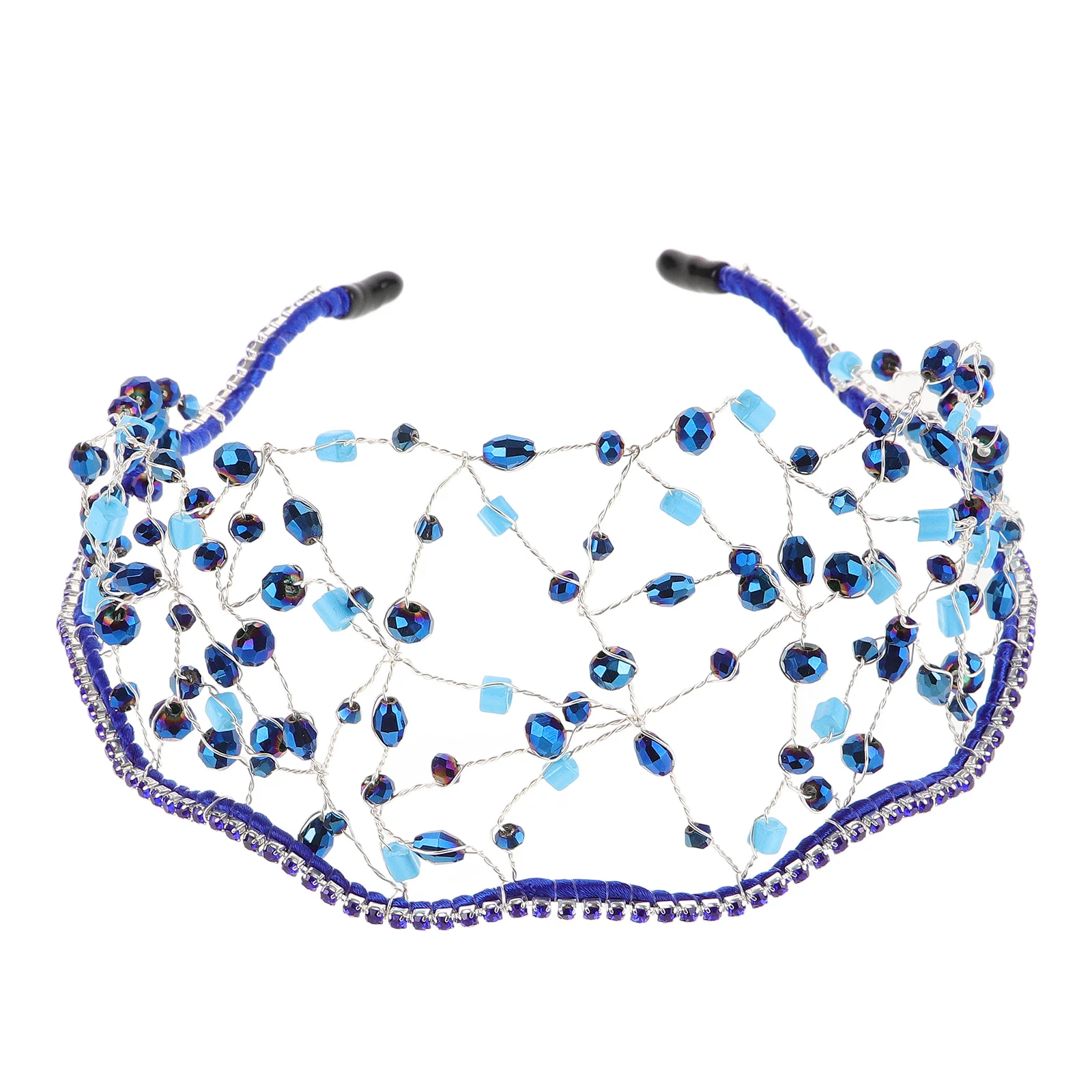 

Head Net Hair Accessories Women Bridal Wedding Girls Bride Headpiece Tiaras Veil Artificial Diamonds Alloy Durable Stable Long
