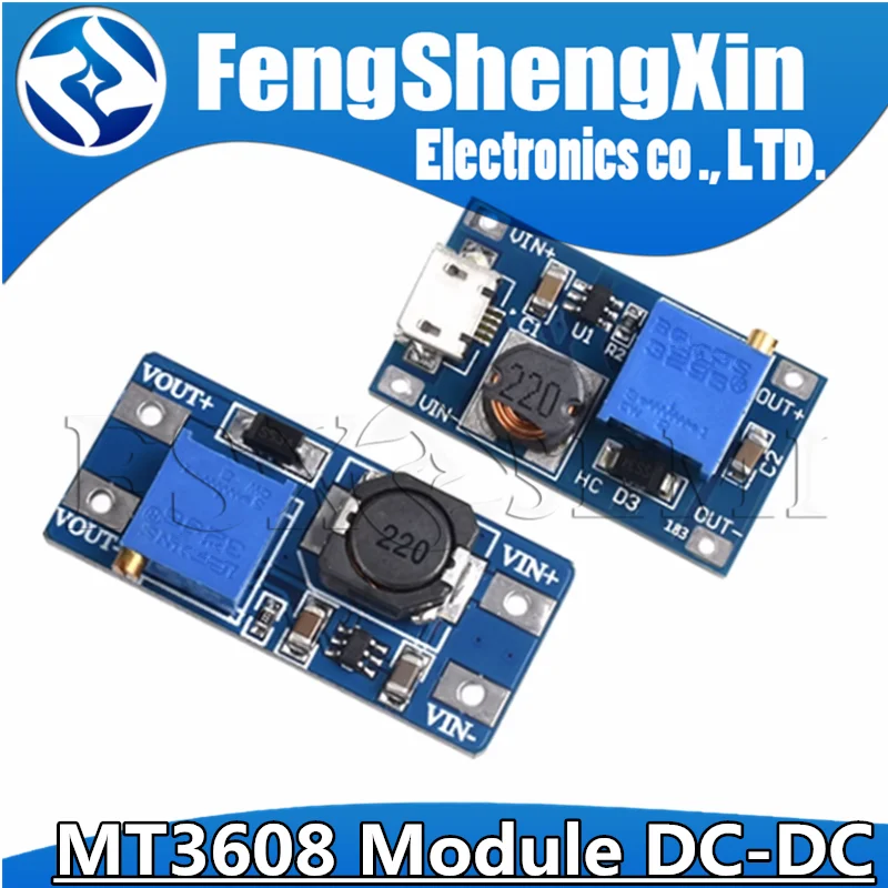 5pcs MT3608 Module DC-DC Step Up Converter Booster Power Supply Module Boost Step-up Board MAX output 28V 2A With MICRO USB