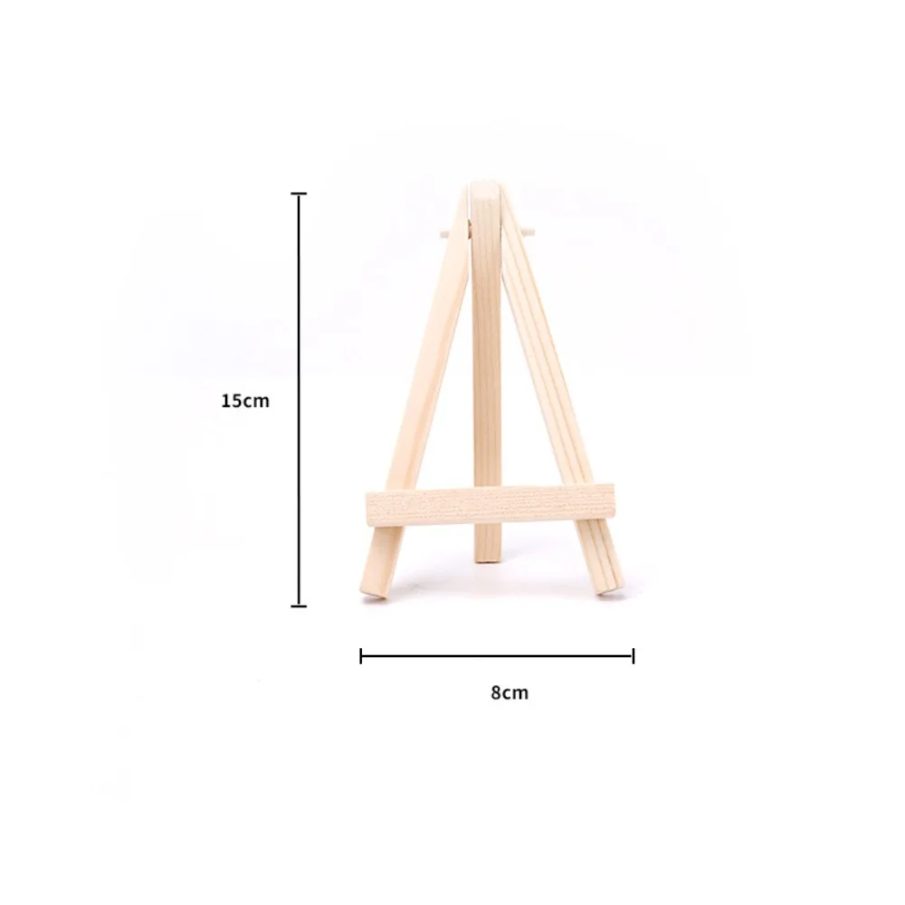 Wood Material Tabletop Easel Small Size Triangle Shape Wood Drawing Easel Foldable Design DIY Craft Painting Display Holder