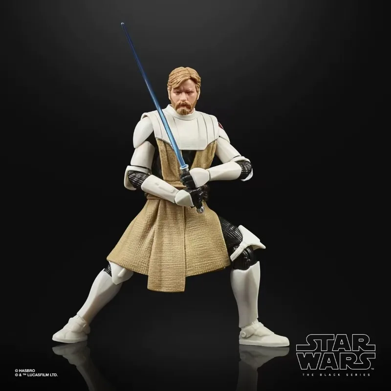 Figura de Anime Original de Hasbro Star Wars The Clone Wars Obi-Wan Kenobi, Modelo Coleccionable