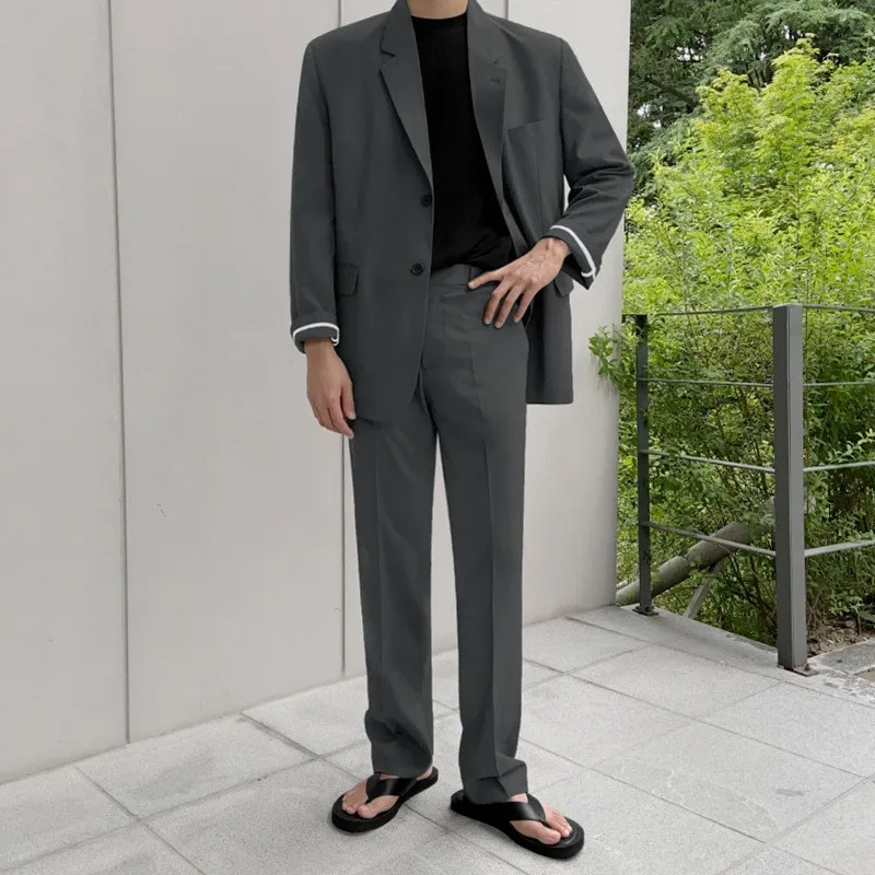 

Casual Loose Men's Suit Jaet MYQ Trendy Korean Sle Spring Autumn Warmth Comfortable Faionable Glossy Color