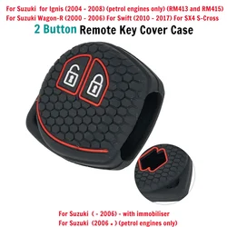 2 Button Car Remote Key Cover Case For Suzuki Swift 2010-2017 For  Splash 2008-2014 For SX4 S-Cross For Imny 2006 With Immobilis