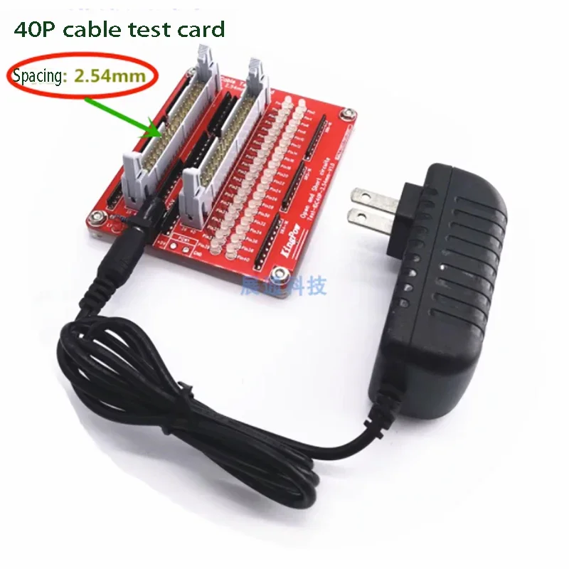 Cable Tester Test Card 2.54mm Spacing IDC 8-64P Test Board Open Circuit and Short Circuit Detection