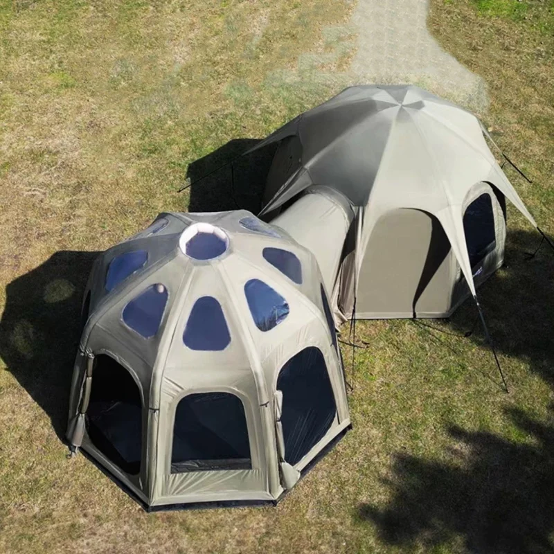 5M Round Most Popular Waterproof Inflatable Air Camping Combine Tent for Sales