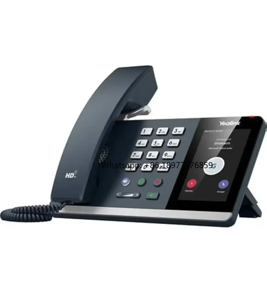 Yealink MP54 TEAMS E2 PoE Android Capacitive Touch Screen IP Phone Power Adapter NOT Included Business Office Desk Telephone