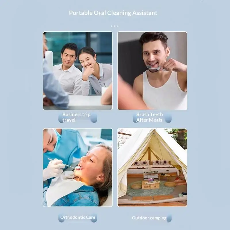 

Набор из 4 портативных складных зубных щеток: компактные и легкие, для кемпинга и путешествий