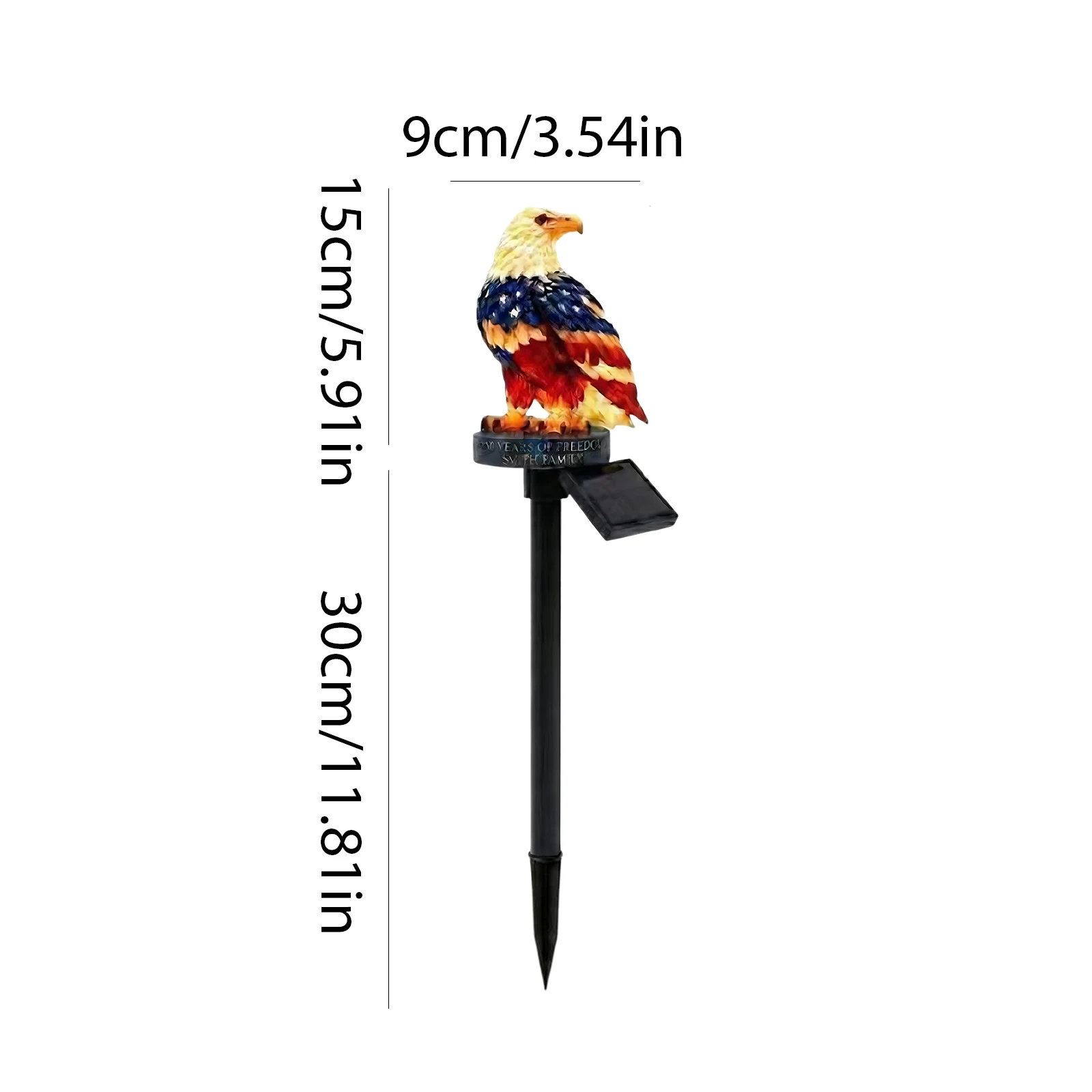Eagle Solar Lights Waterproof Decorative American Bald Eagle Solar Garden Lights 4th of July Decorations for Yard Patio Lawn