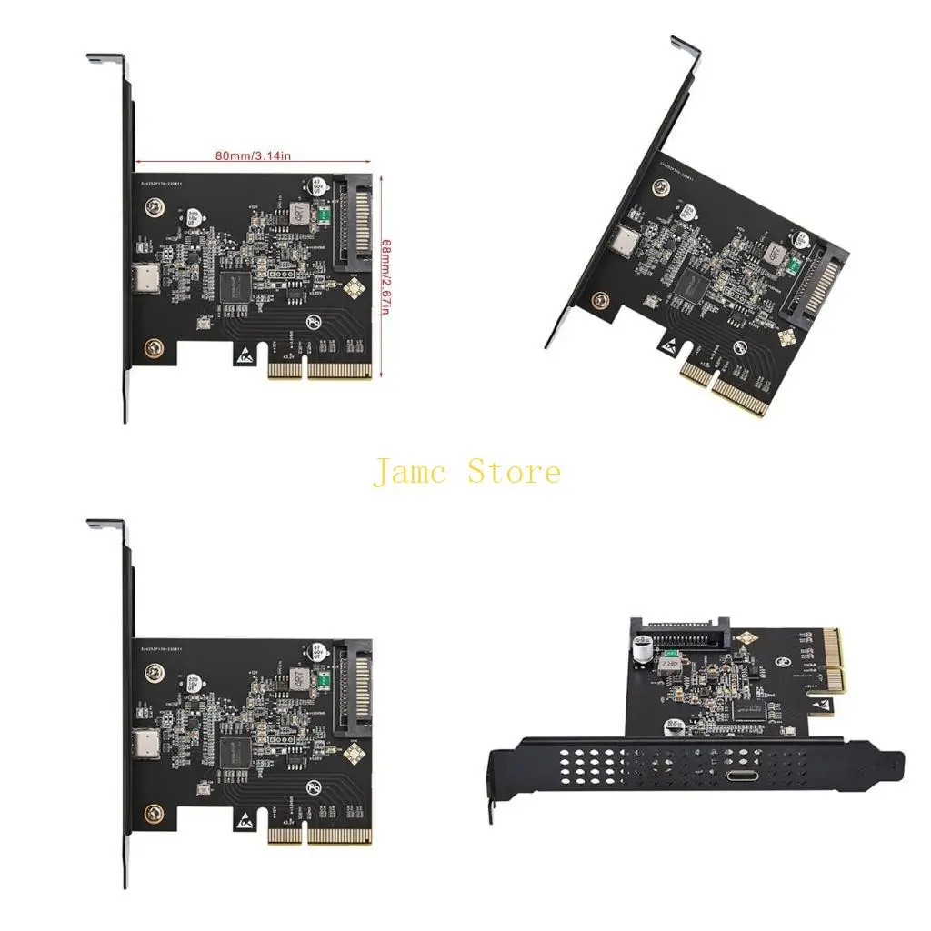 

LX0B USB 3.2 Gen2x2 20Gbps Expansion Card For Seamlessly Connectivities With USB Devices PCIE 4X to Type C Adapter