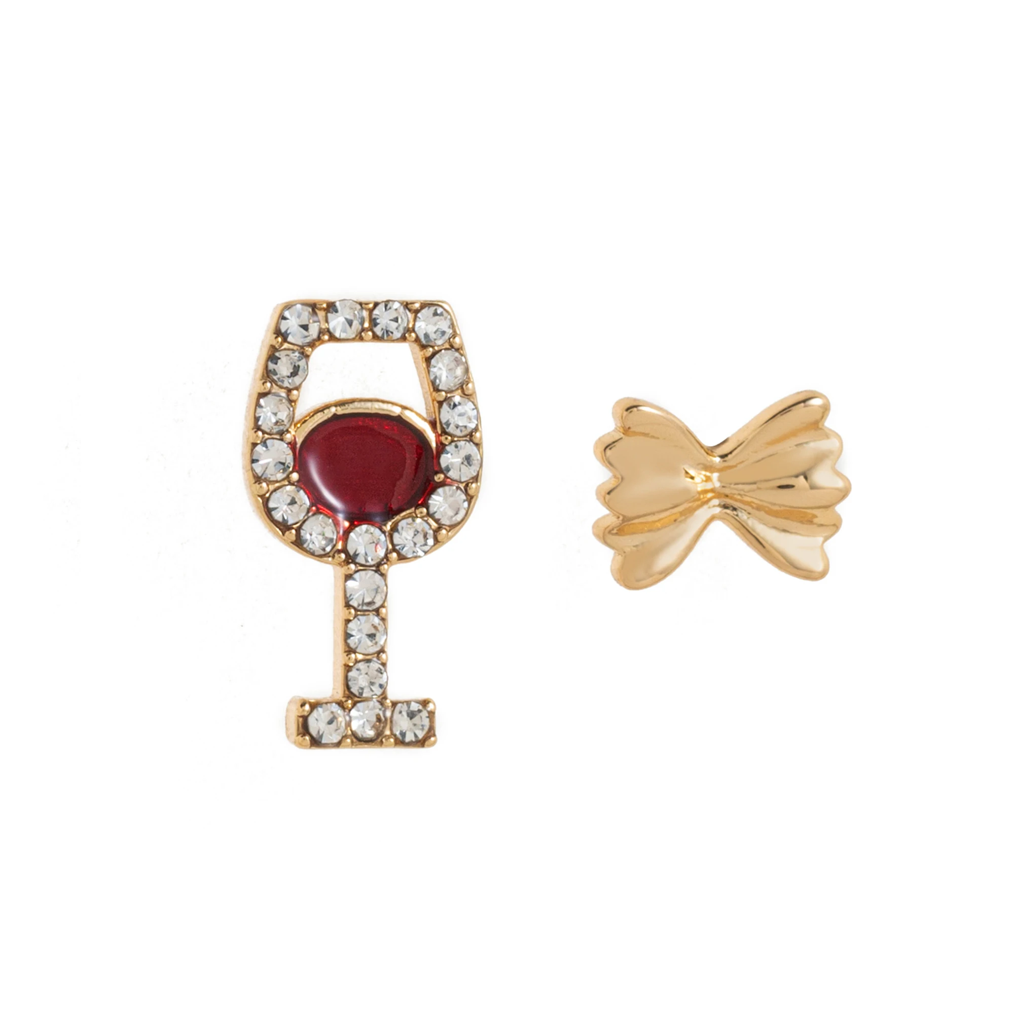 Food-Shaped Dangle Earrings, 14K Gold Plated