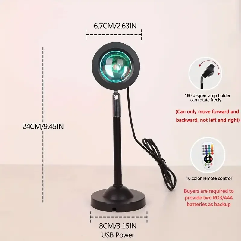 USB ضوء غروب الشمس LED قوس قزح النيون ليلة مصباح الغروب العارض الذاتي التصوير ضوء جدار جو الإضاءة لديكور غرفة نوم
