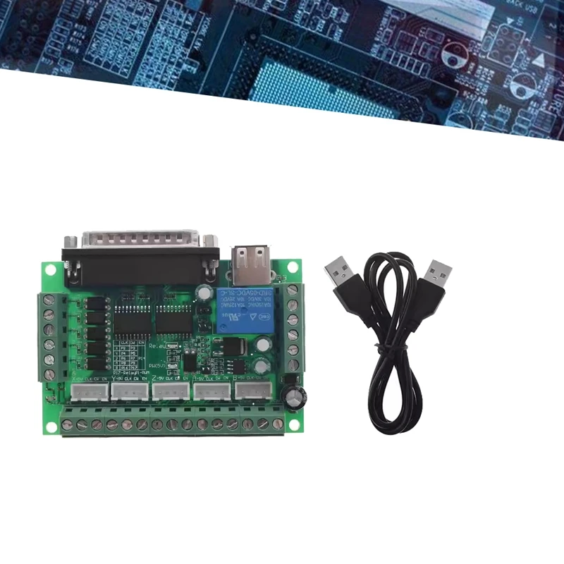 MACH3 Engraving Machine 5 Axis CNC Breakout Board With Optical Coupler For Stepper Motor Drive Controller Durable