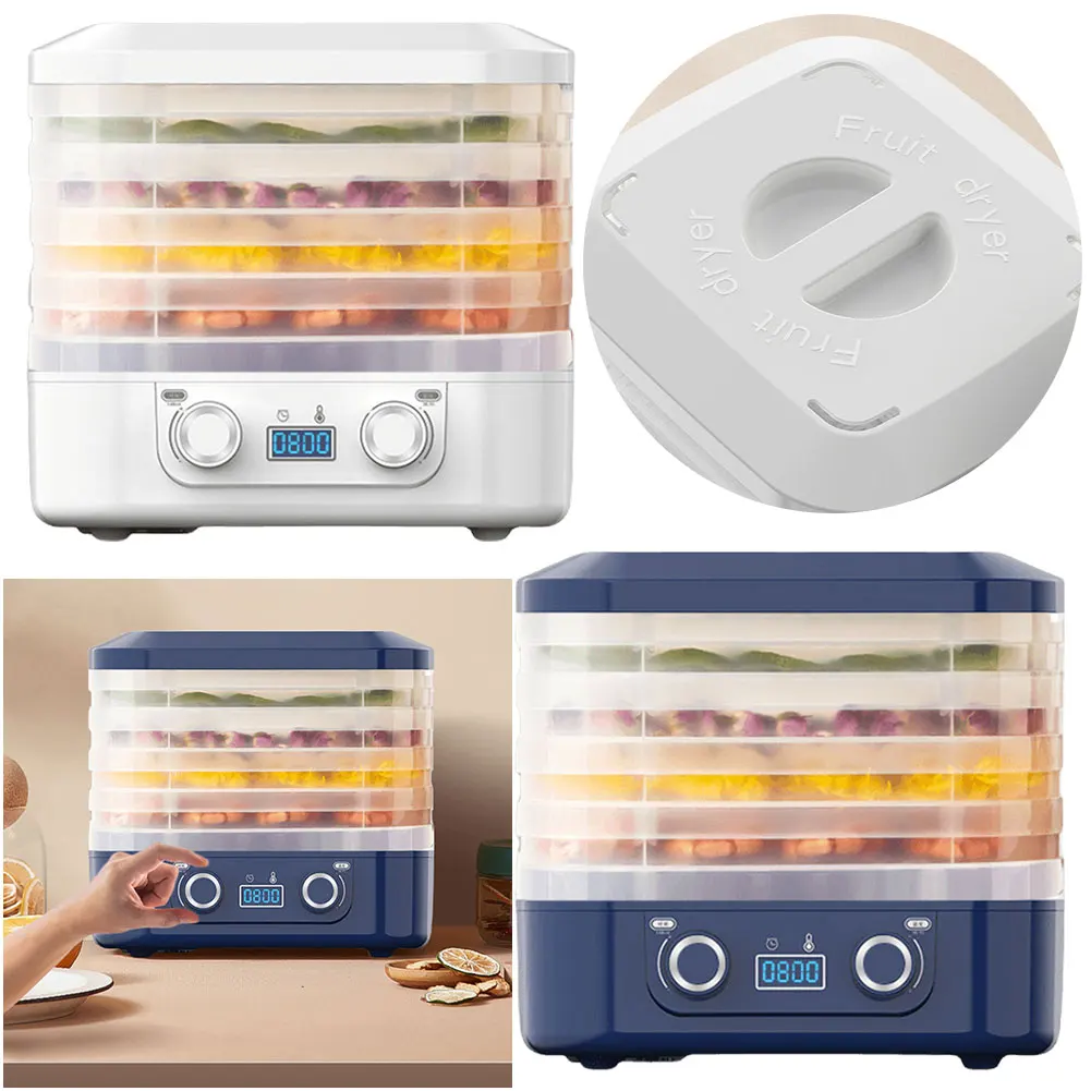 

5-Layer Intelligent Fruit Dryer 48 Hours Long Lasting Snack Food Desiccator Temperature Adjustable for Fruits Veggies Meats