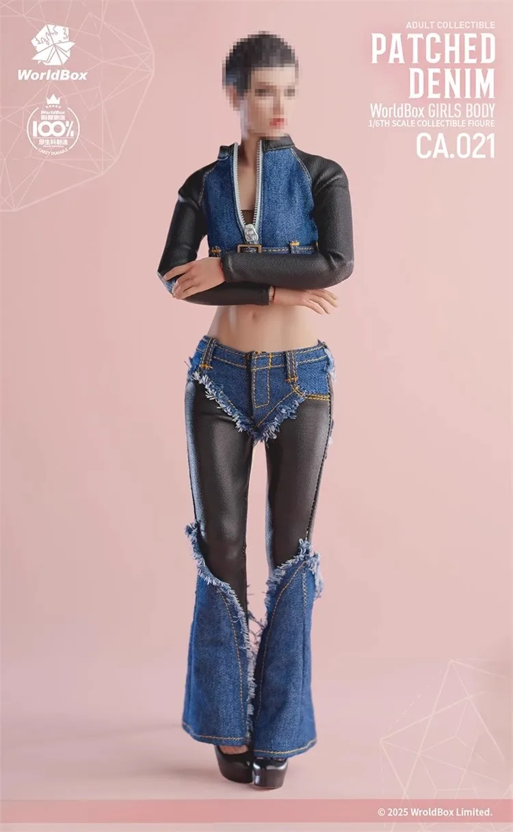 Worldbox CA021 1/6 Soldier Retro Patchwork Denim Clothing Set Fit 12'' Action Figure Body Model Toy In Stock