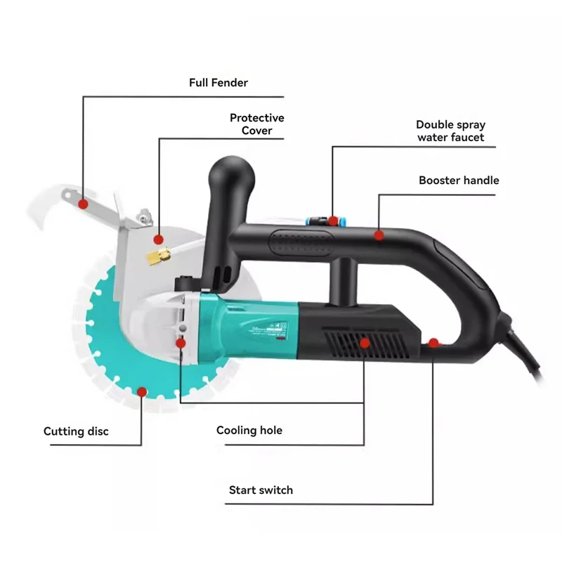 

TLF Industrial-Grade Brushless Slotting hine High-Power Concrete Cutting hine Hydropower Clean Wall Slotting hine 2600W