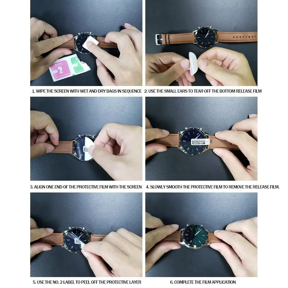 For Blackview X20 SmartWatch Transparent Slim Soft Hydrogel Repairable Protective Film Screen Protector-Not Tempered Glass