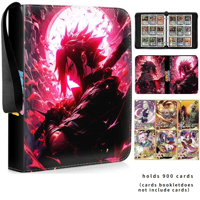 NARUTO Uzumaki Naruto 900pcs Card Anime Game Card Zipper Holder Binder Game Card Collection Book Kids Toys Gifts