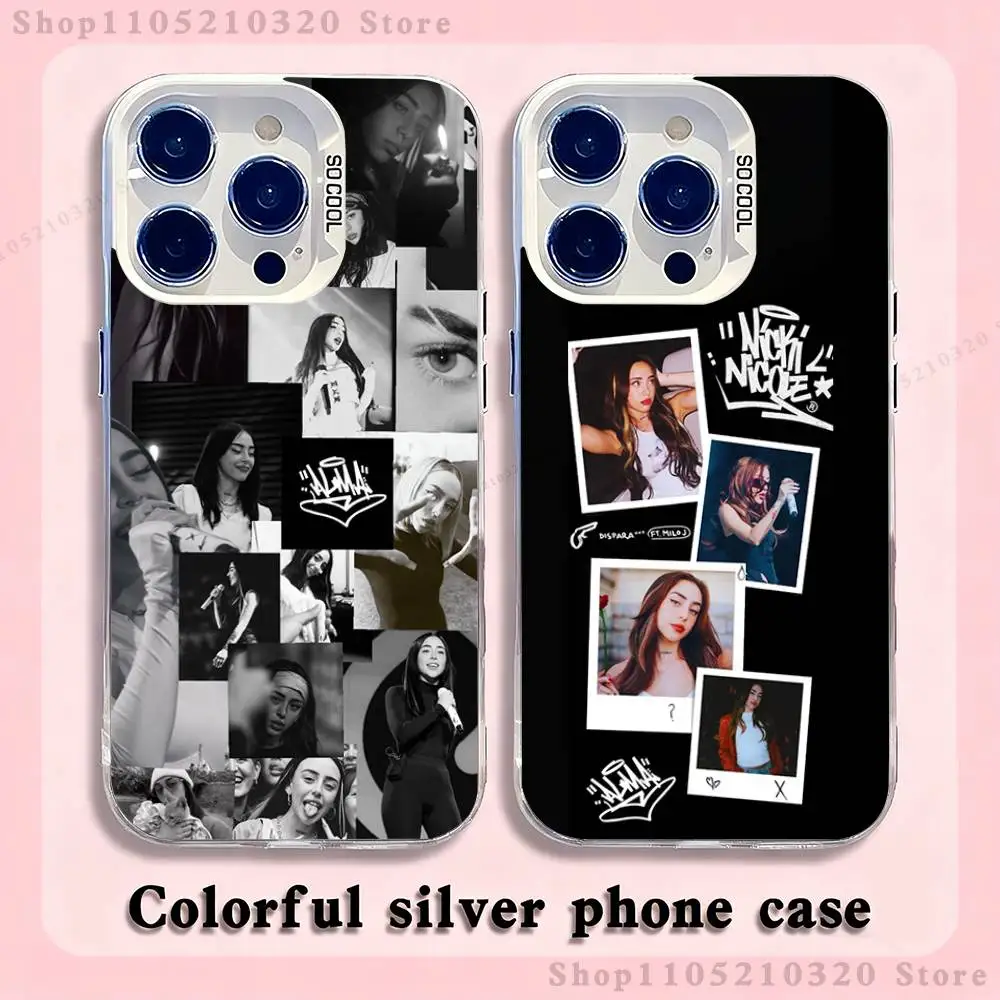 

Singer Nicki N-Nicole Phone Case For iPhone 17,16,15,14,13,12,11,Pro,Max,Plus,Mini,XS,SE Anti Fall White Matte Hard Bumper