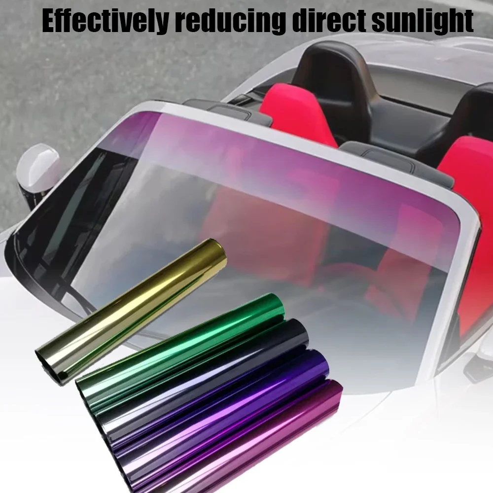 Car Windshield Solar Film 20X150cm Window Tint Vinyl Wrap Sunshade Protector Dyeing Film for Car Heat Insulation Sun Protection