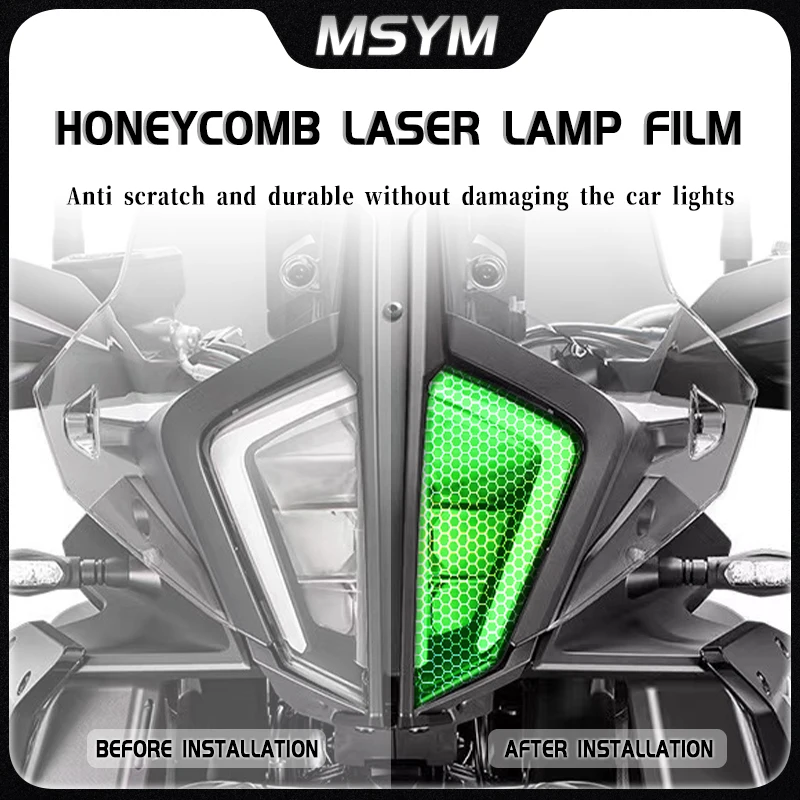 Motorcycle transparent headlights tail light film honeycomb laser protective film sticker accessories For CFMOTO 250NK