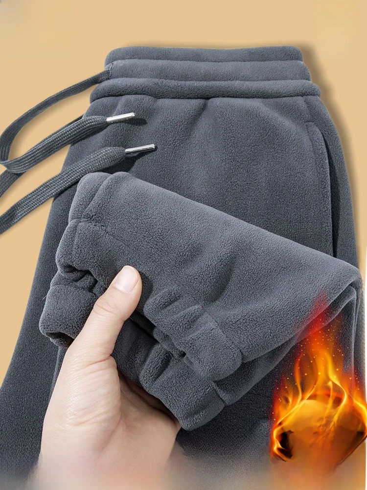 

Двусторонние флисовые брюки, зимние, утепленные, на флисовой подкладке, повседневные, теплые, свободного кроя, больших размеров, длинные брюки для подростков